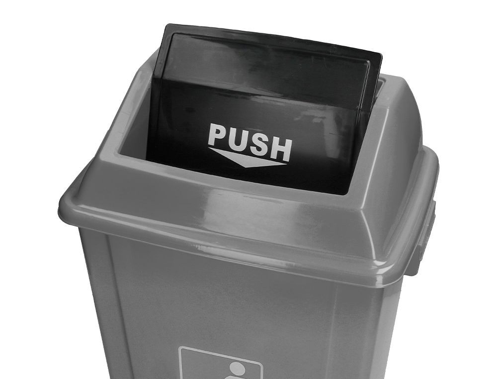 CONTENTOR DE LIXO INDUSTRIAL Q-CONNECT COM TAMPA DE EMPURRAR 20 L 340X240X450 MM