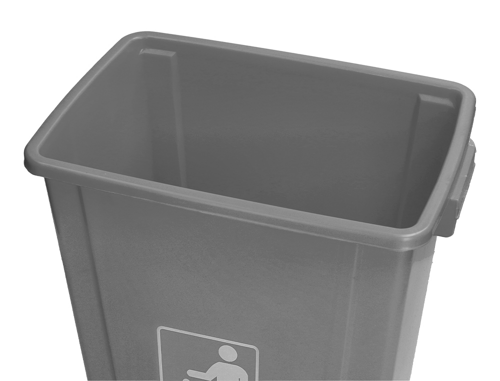 CONTENTOR DE LIXO INDUSTRIAL Q-CONNECT COM TAMPA DE EMPURRAR 20 L 340X240X450 MM