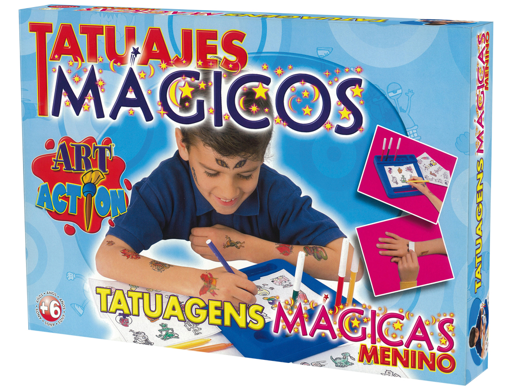 JOGO DE MESA FALOMIR TATUAGENS MAGICOS INFANTIL