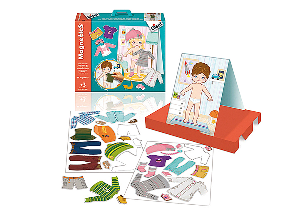 JOGO DISET DIDATICO MAGNETICS VESTIR MENINO - MENINA