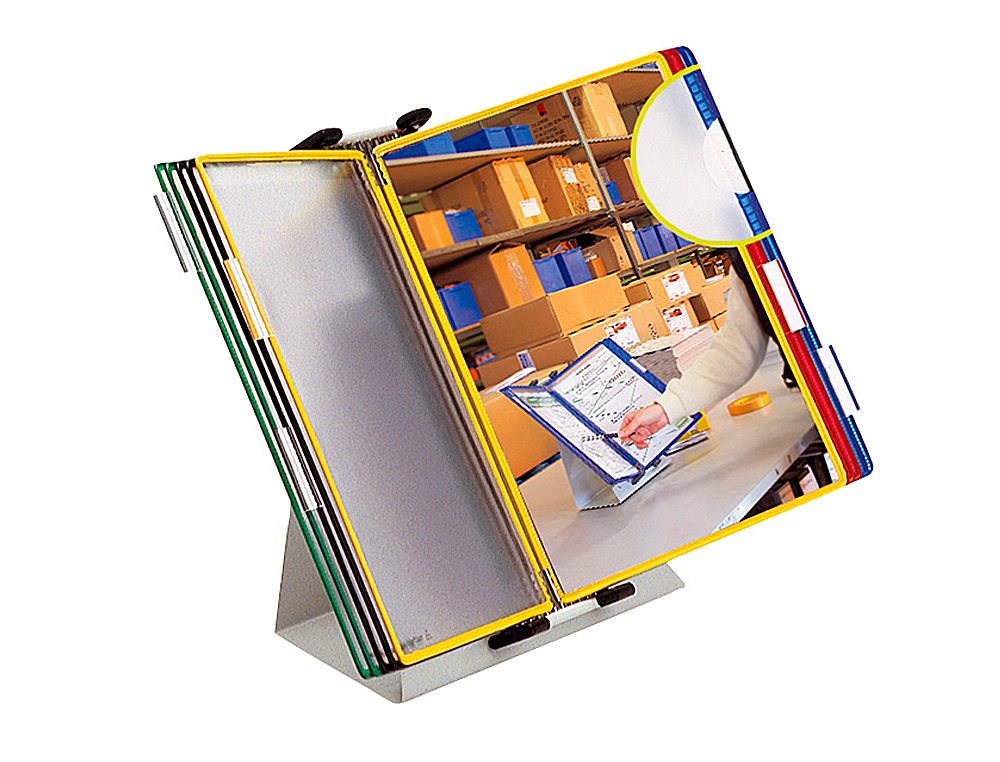 PORTA CATALOGO SECRETARIA PVC TARIFOLD CON 10 BOLSAS DIN A4 EM CORES SORTIDAS