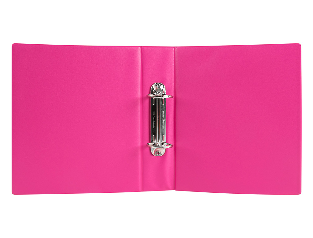 PASTA LIDERPAPEL CARTAO FORRADO PVC DIN A5 2 ANEIS 40 MM REDONDOS FUCSIA