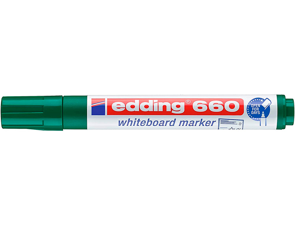 MARCADOR EDDING PARA QUADRO BRANCO 660 COR VERDE PONTA REDONDA 3 MM RECARREGAVEL