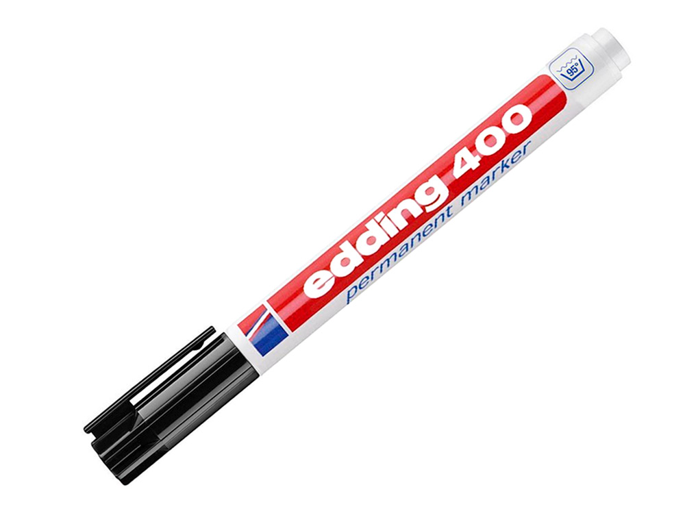 MARCADOR EDDING PERMANENTE 400 PRETO PONTA REDONDA 1 MM