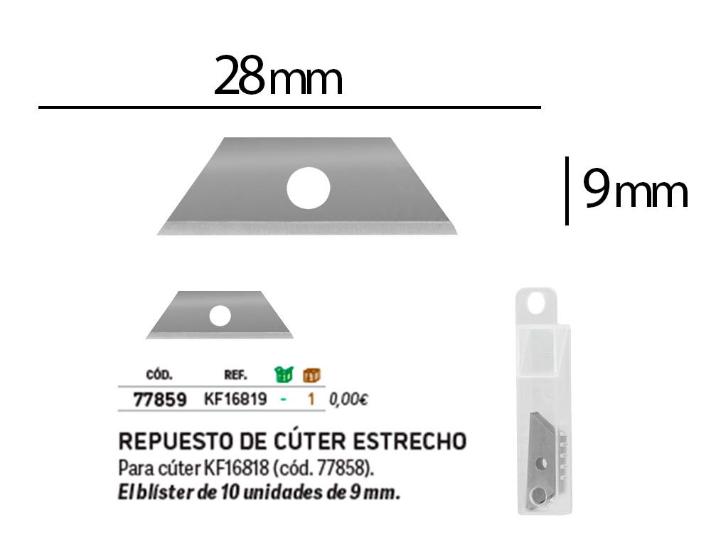 RECARGA Q-CONNECT X-ATO BLISTER DE 10 UNIDADES PARA X-ATO KF16818