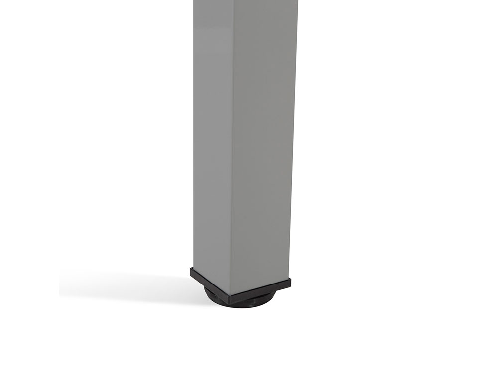 ALA PARA MESA ROCADA SERIE EXECUTIVE 180X120 CM ESQUERDA ACABAMENTO AD02 ALUMINIO/CINZA