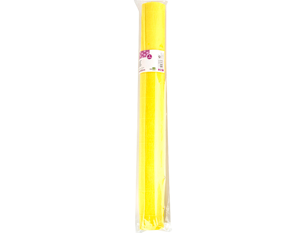PAPEL CREPE FLORISTA LIDERPAPEL 50 CM X 2,5 M 85GR AMARELO