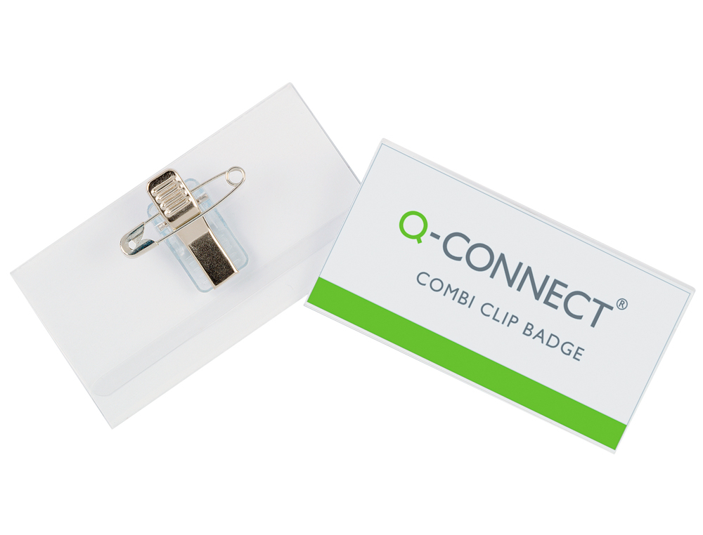 IDENTIFICADOR Q-CONNECT COM MOLA E ALFINETE KF17458 54X90 MM