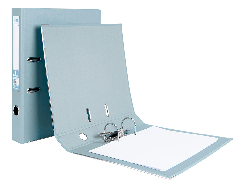 PASTA DE ARQUIVO DE ALAVANCA LIDERPAPEL DOCUMENTA PVC FOLIO LOMBADA 52 MM CINZA
