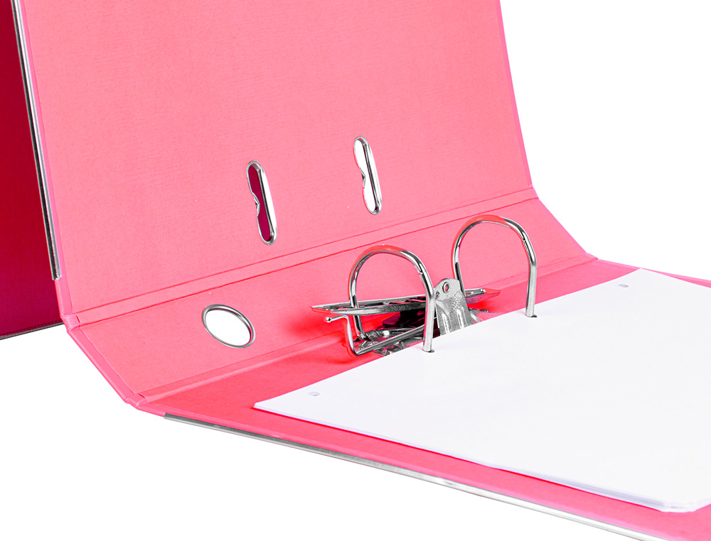 PASTA DE ARQUIVO DE ALAVANCA LIDERPAPEL DOCUMENTA PVC FOLIO LOMBADA 52 MM ROSA