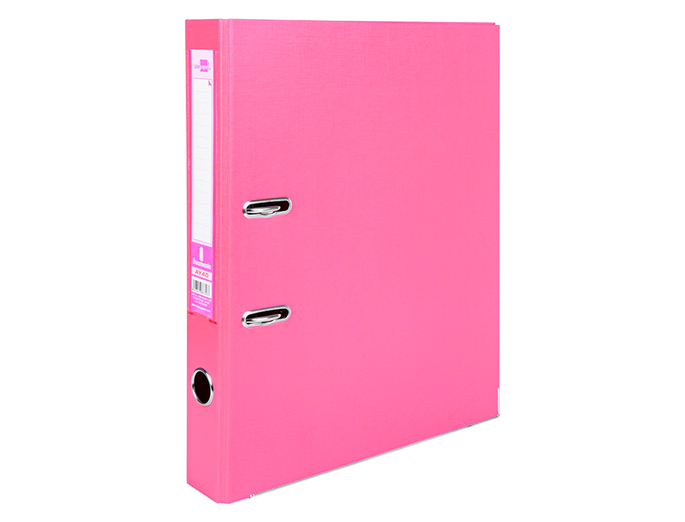 PASTA DE ARQUIVO DE ALAVANCA LIDERPAPEL DOCUMENTA PVC FOLIO LOMBADA 52 MM ROSA