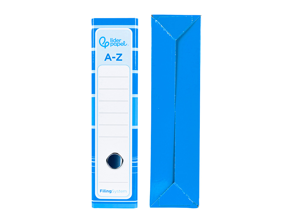 PASTA DE ARQUIVO DE ALAVANCA LIDERPAPEL FILING SYSTEM CARTAO FORRADO DIN A4 COM CAIXA CELESTE