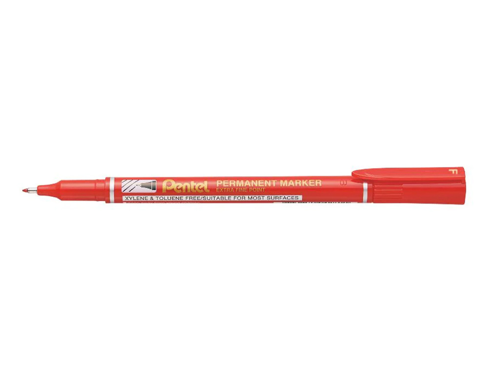 MARCADOR PENTEL PARA ACETATO RETROPROJECAO PERMANENTE NF450 PONTA FINA DE 1,2 MM COR VERMELHO