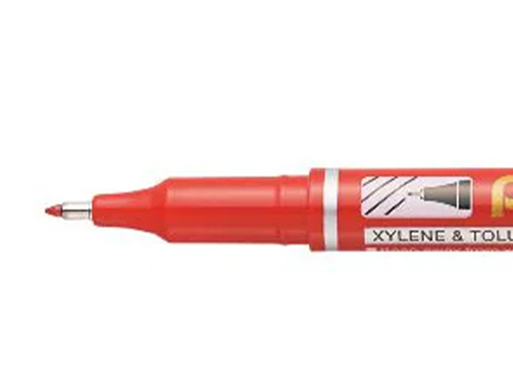 MARCADOR PENTEL PARA ACETATO RETROPROJECAO PERMANENTE NF450 PONTA FINA DE 1,2 MM COR VERMELHO