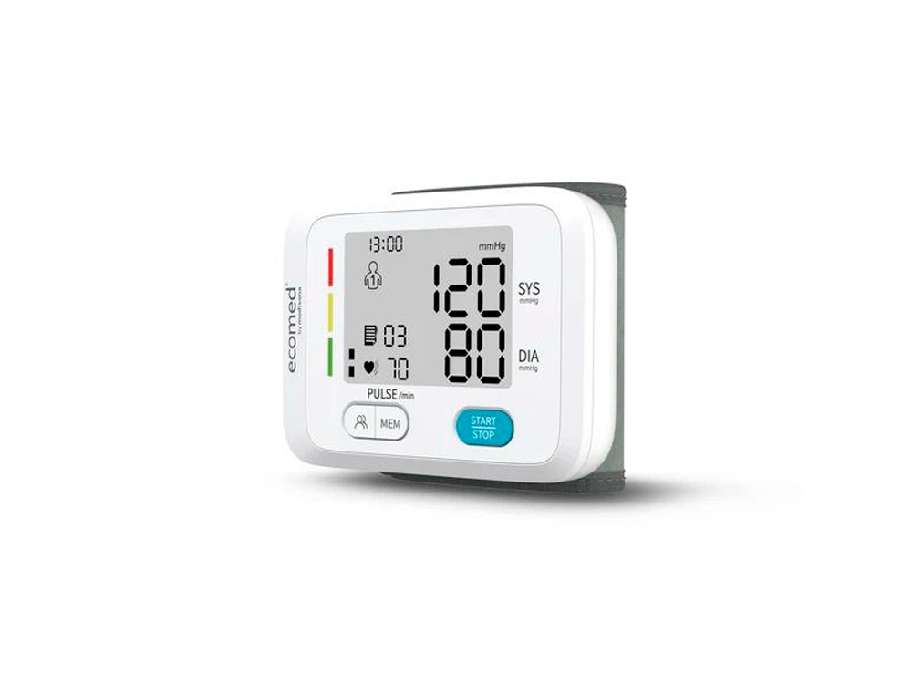 MONITOR DE PRESSAO ARTERIAL MEDISANA ECOMED AUTOMATICO COM MEMORIA DUAL E DETETOR DE ARRITMIAS