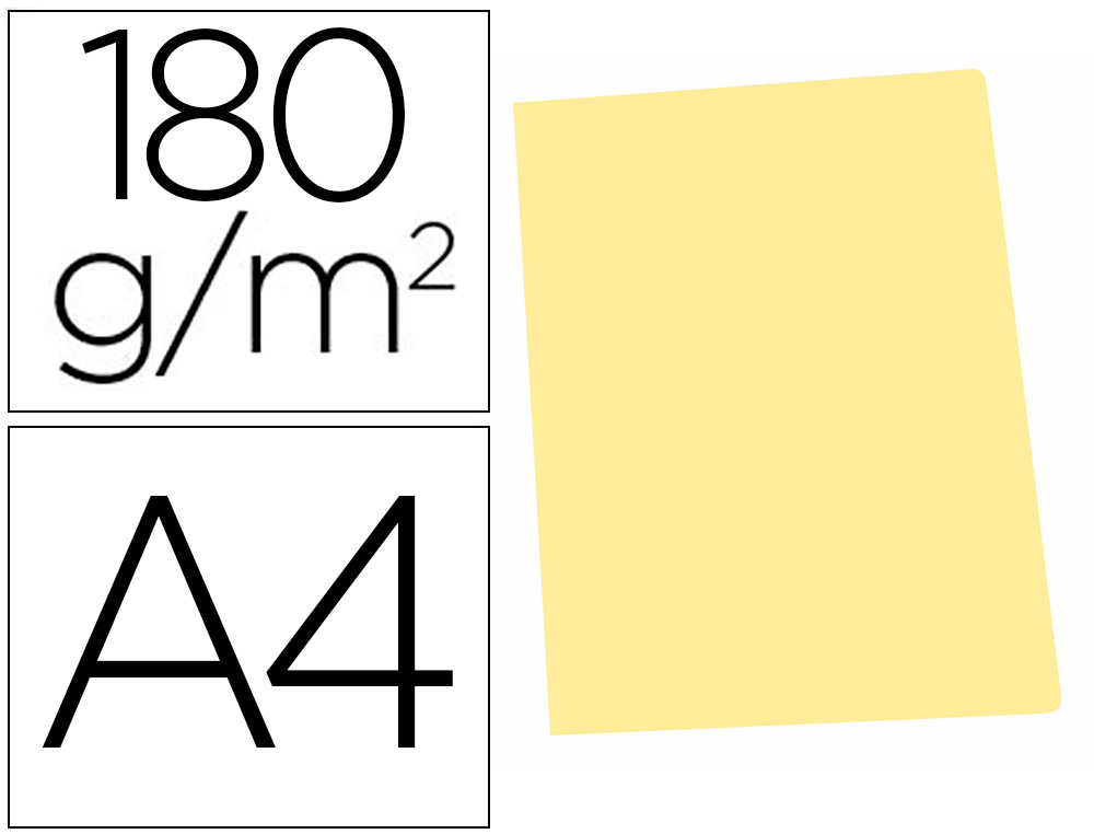 CLASSIFICADOR GIO CARTOLINA DIN A4 AMARELO PASTEL 180 GR