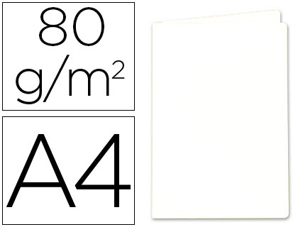 CLASSIFICADOR CARTOLINA EXACOMPTA DIN A4 BRANCO 80 GR