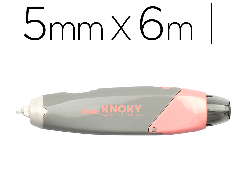 CORRETOR DE FITA PENTEL KNOKY 5MMX6M COR PASTEL CINZA