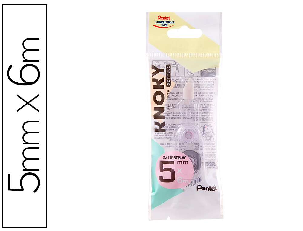 RECARGA PARA CORRETOR DE FITA PENTEL KNOKY 5MMX6M